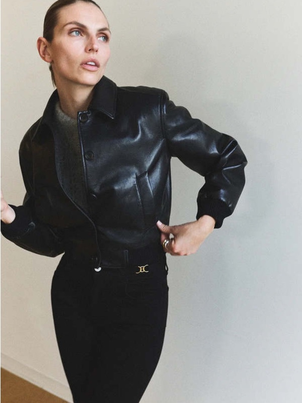 Citizens Of Humanity Lola Bomber Jacket Recycled Leather Blend